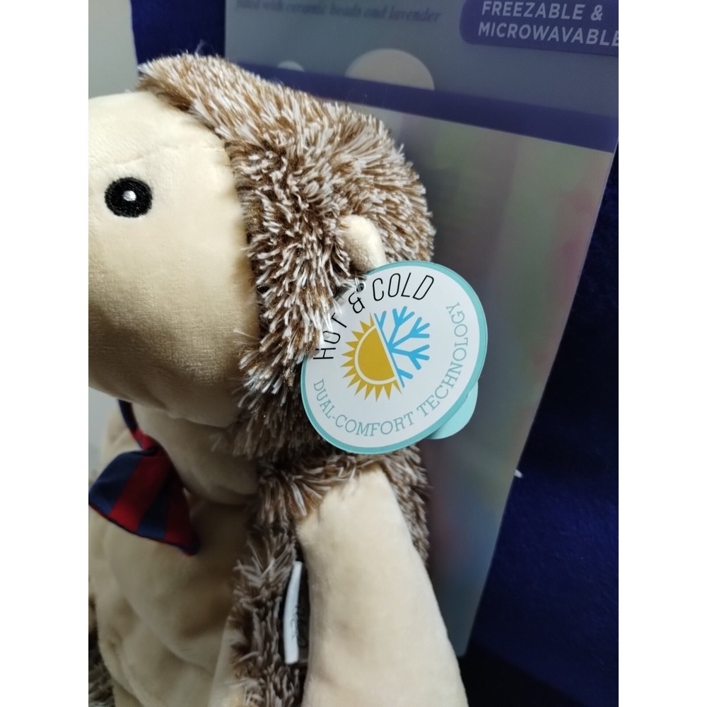Cozy Hugs Jumbo Aromatherapy Plush Hedgehog Microwavable Freezable Lavender NEW - Picture 4 of 14